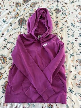 Nike Magenta Hooded Pullover with White Logo